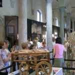 Il gruppo fra i modellini di Leonardo, in castello