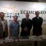 Da sinistra, Francesco Berzero (sindaco di Breme), Giovanni Fassina (presidente Ecomuseo), Giacomo De Ghislanzoni (presidente Camera di commercio) e Daniele Bosone (presidente Provincia di Pavia)